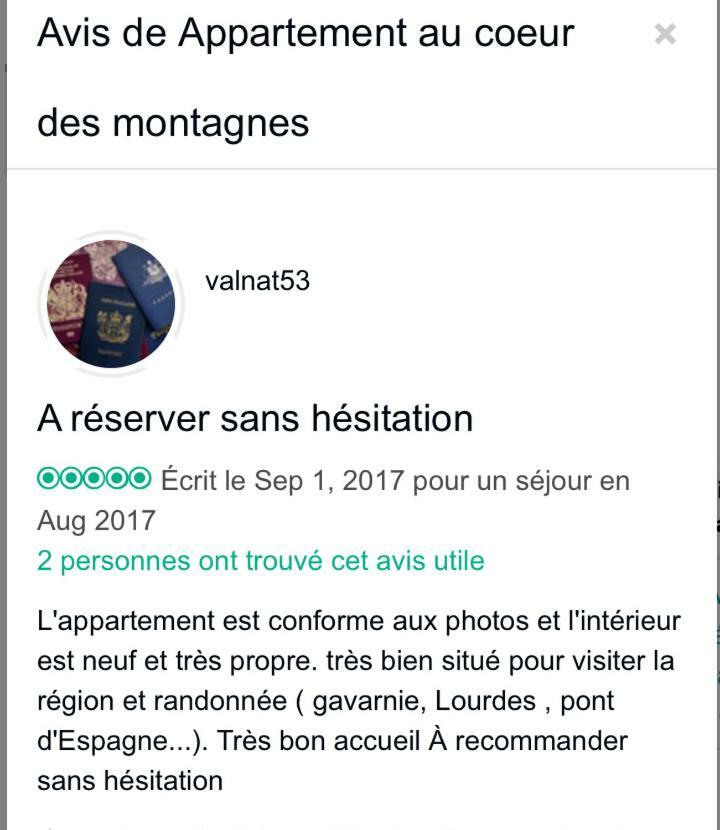 Appartement Tt Confort Au Coeur Des Montagnes Avec Vue Sur Les Montagnes Wifi Luz-Saint-Sauveur Exterior photo